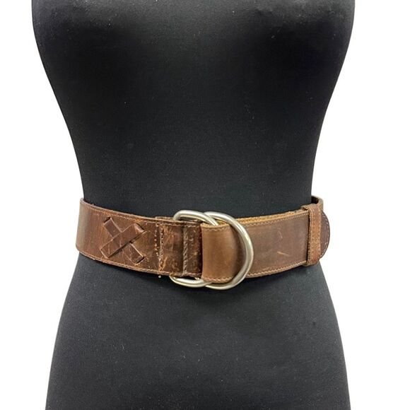 Eddie Bauer Brown Leather Belt Size M Made in the USA - Picture 1 of 8